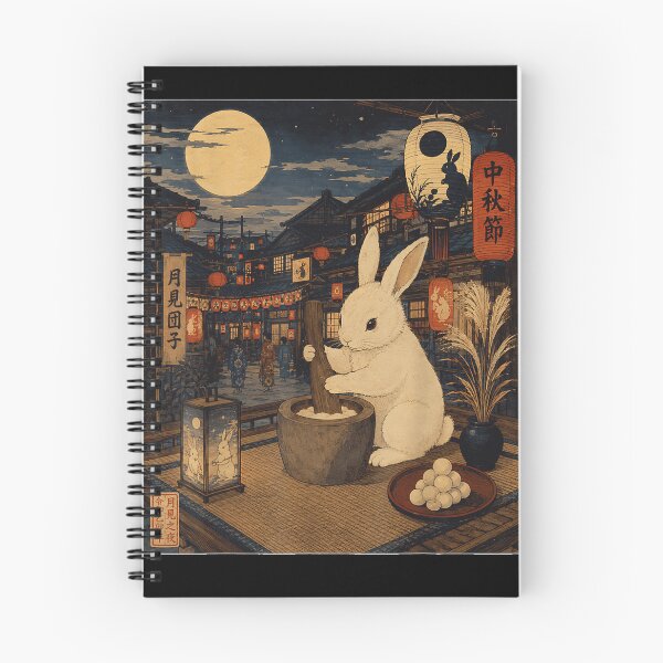 Item preview, Chinese Folk Art Mid Autumn Festival Rabbit Mooncake Bunny designed and sold by LorenaVirex.