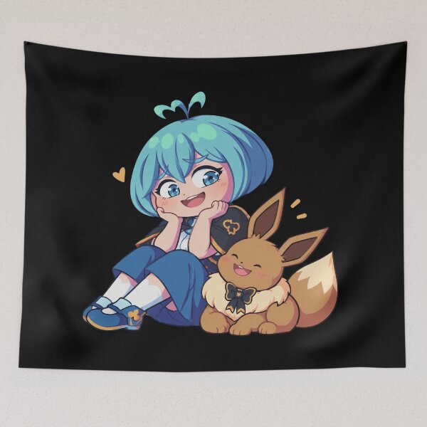 Item preview, Cute Anime Girl And Eevee designed and sold by Joselyn-Shields.
