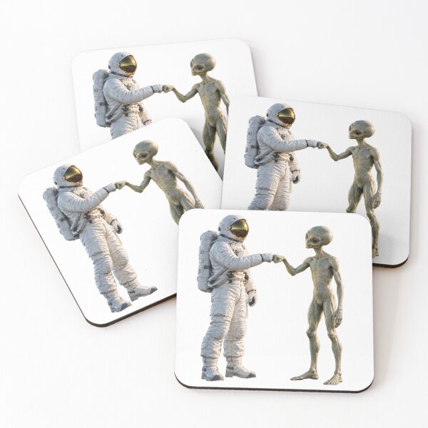 Item preview, Astronaut and Alien Fist Bump designed and sold by Amverra.