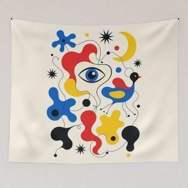 Item preview, Cosmic Garden: Eye, Moon and Bird Abstract designed and sold by nshaltiel.