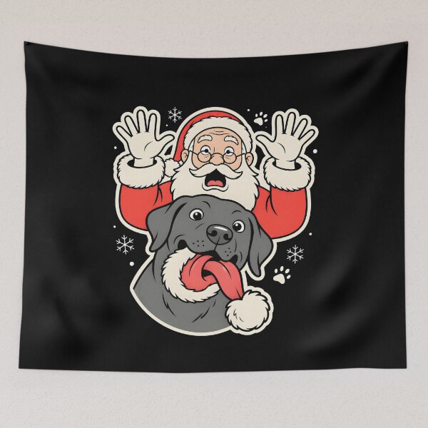 Item preview, Black Lab Stole Santa Hat Christmas designed and sold by jarlinxsanchez.