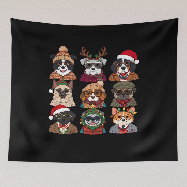 Item preview, Christmas Dogs In Festive Holiday designed and sold by jarlinxsanchez.