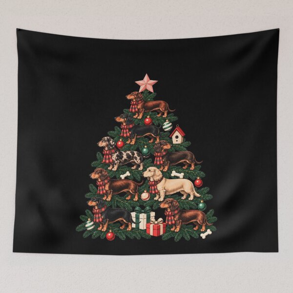 Item preview, Christmas Tree Made Of Dogs, Cute Christmas Dog designed and sold by jarlinxsanchez.