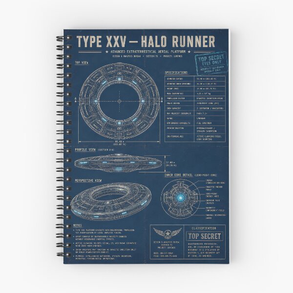 Item preview, Type XXV Halo Runner Space Platform Technical Blueprint Design designed and sold by potseed21.