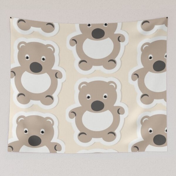 Item preview, Cute and Cuddly - Minimalist Teddy Bear Wombat Art designed and sold by ArtByKapil.