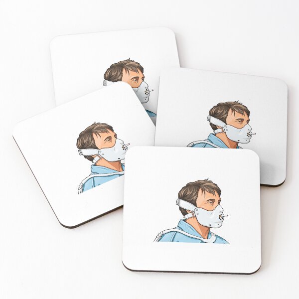 Item preview, hannibal mads mikkelsen masked smoking fanart designed and sold by PeggyBookman.