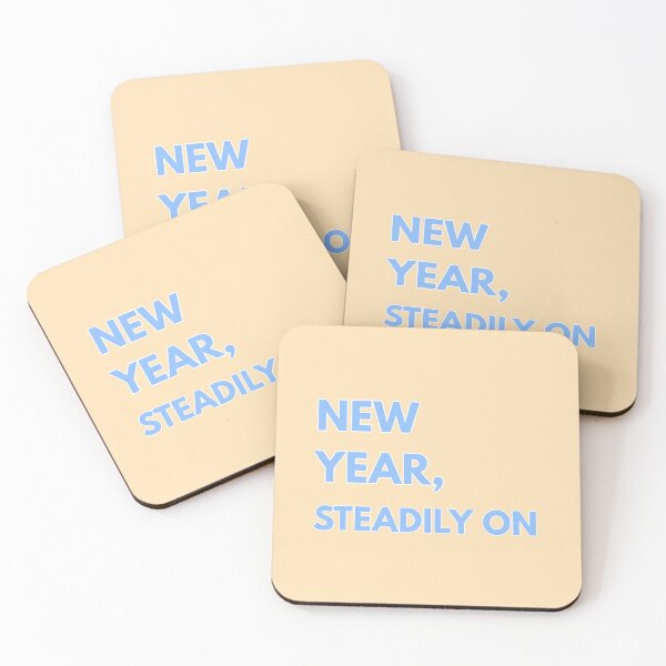 Item preview, (Sky Blue) New Year Steadily On – Minimalist Motivation Quote designed and sold by r-wan-design.