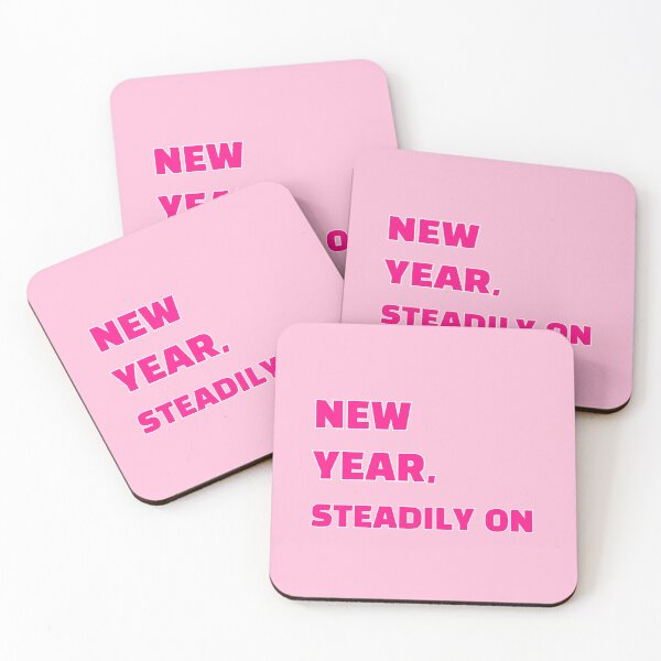 Item preview, (Pink) New Year Steadily On – Minimalist Motivation Quote designed and sold by r-wan-design.