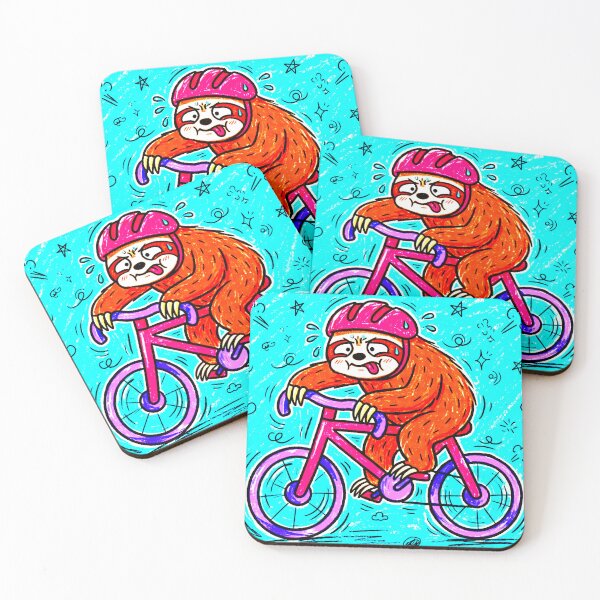 Item preview, Funny Sloth Riding Bike Bicycle Cute Sloth Bike designed and sold by AstronautMerch.