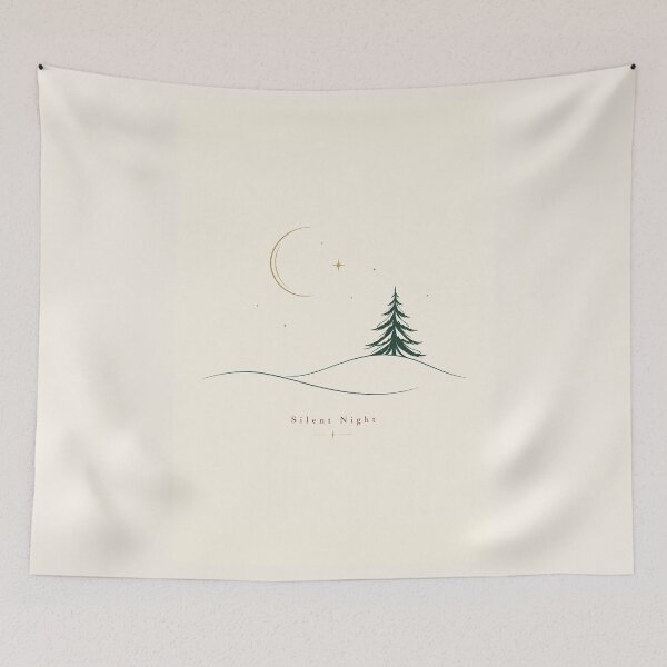 Item preview, Silent Night – Minimalist Christmas Moon and Winter Tree designed and sold by MetaModel Editions.