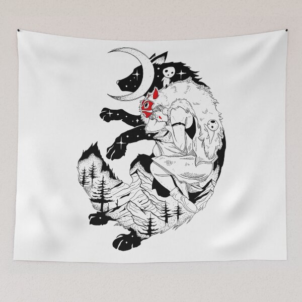 Item preview, Cute art girl [[Themomonokes]] wolf-%[ghiblis]%- moon aways  designed and sold by Ne11ruuart.