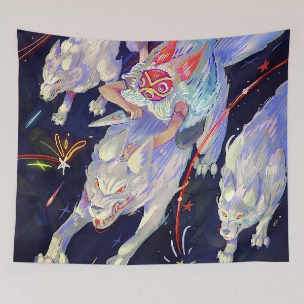Item preview, coolart girl [[themomonokes]] run -%[ghiblis]%- wolf aways  designed and sold by Ne11ruuart.