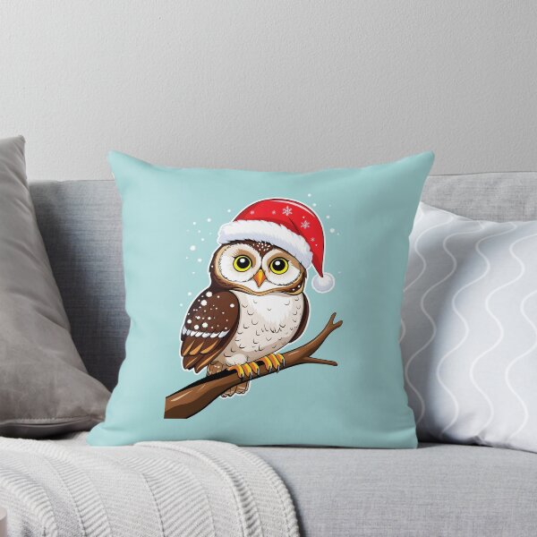 Item preview, Christmas Owl in a Red Hat Perched on its Branch designed and sold by LV-creator.