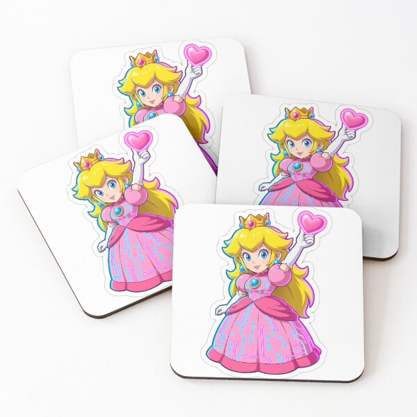 Item preview, Princess Peach Neon Glow Sticker - Super Mario Fan Art designed and sold by Lesley D.