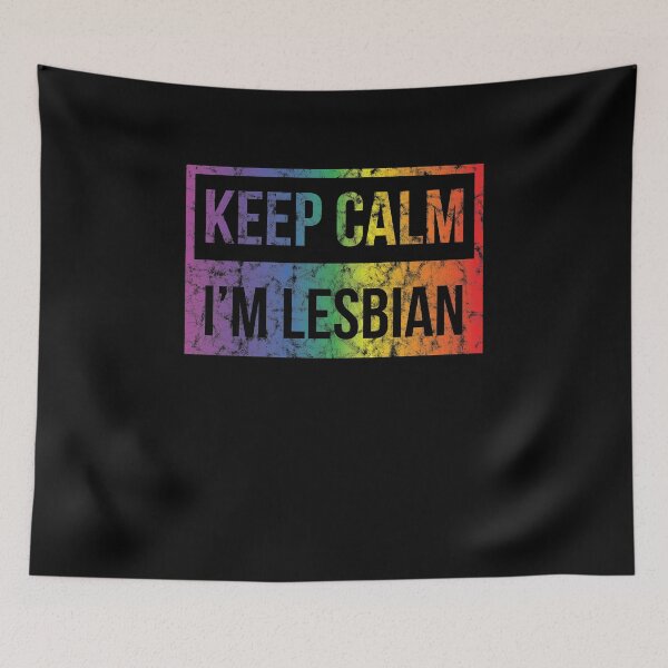 Item preview, LGBT Gay Pride Lesbian Keep Calm I'm Lesbian grunge designed and sold by haselshirt.