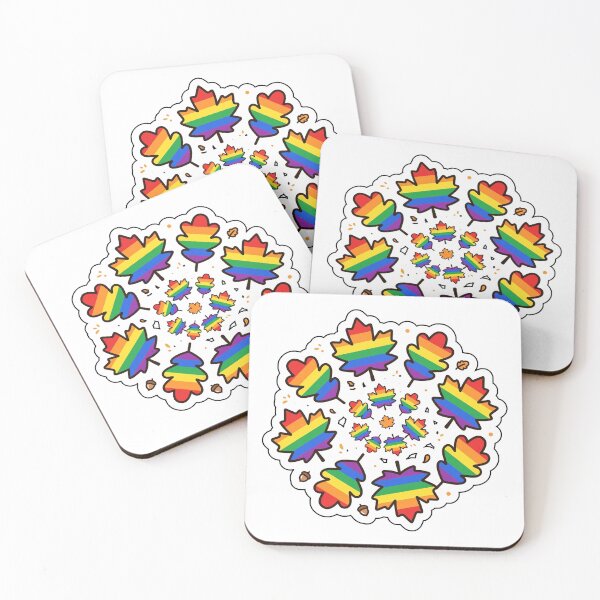 Item preview, Rainbow Autumn Leaves Fall Swirl designed and sold by StateofQueer.