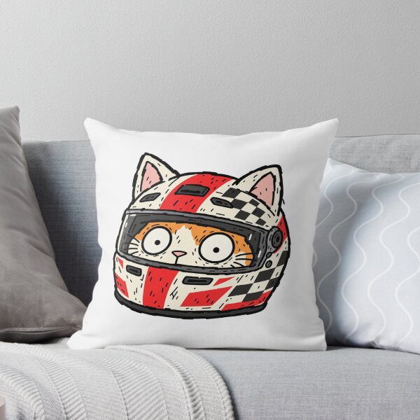 Artikelvorschau, Lustige Rennkatze im Helm – Cartoon-Kunst entworfen und verkauft von MonkiFlipp.