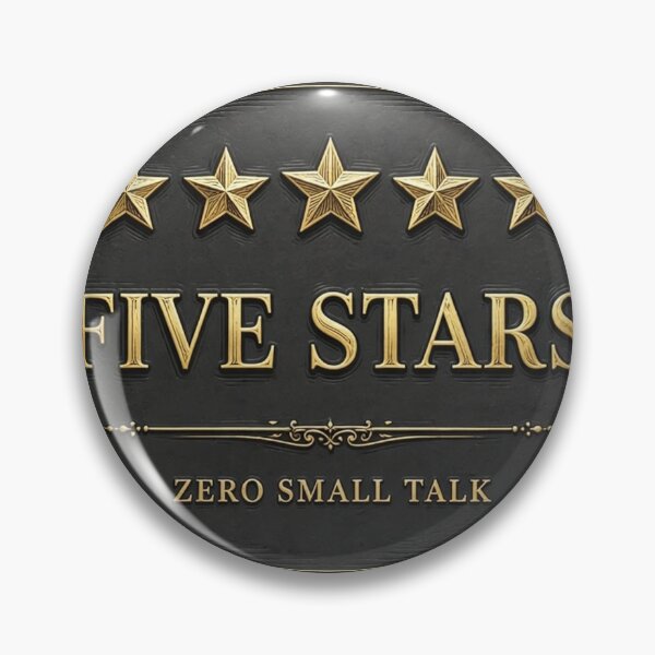 Artikelvorschau, Five Stars. Zero Small Talk. entworfen und verkauft von Be Your Voice.