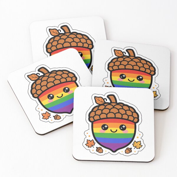 Item preview, Cute Rainbow Acorn Fall Buddy designed and sold by StateofQueer.