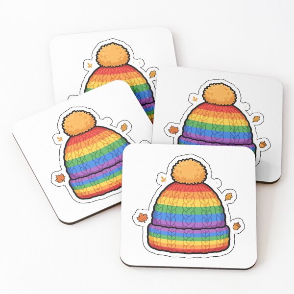 Item preview, Rainbow Knit Beanie Winter Cozy designed and sold by StateofQueer.