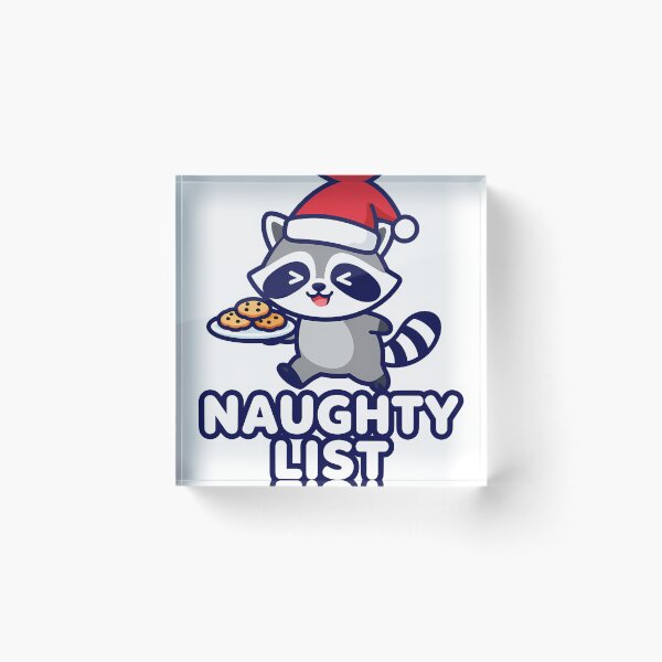 Item preview, Naughty List Funny Christmas Raccoon designed and sold by digibreezy.
