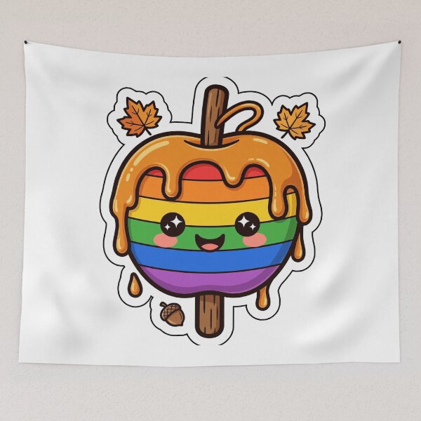 Item preview, Rainbow Caramel Apple Fall Treat designed and sold by StateofQueer.