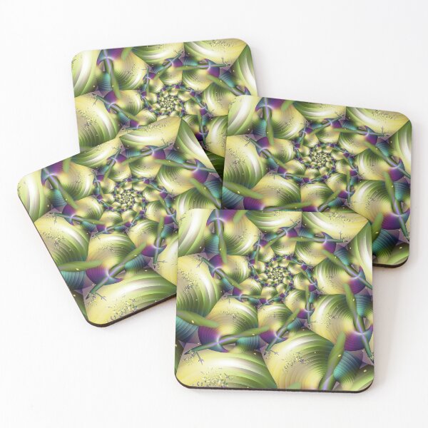Item preview, Lime Green and Purple Fractal Spiral Art designed and sold by pinkal.