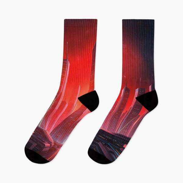 Item preview, Cyberpunk Red Megacity Future Metropolis Sci Fi Skyline Art designed and sold by Daniela`s shop.