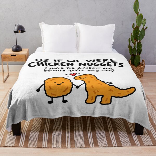 Item preview, Funny Chicken Nugget Couple Cute Dinosaur Nuggets designed and sold by MonkiFlipp.