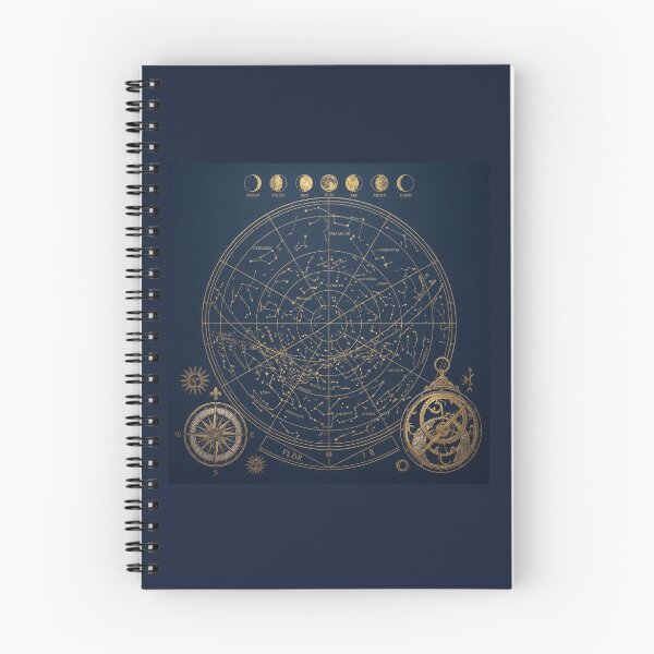 Item preview, Vintage Celestial Map of Constellations & Astrology – Gold Foil Dark Academia Astronomy Art designed and sold by Katsuki-Lloyd.