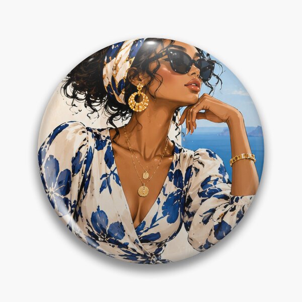 Item preview, Mediterranean Glamour – Chic Summer Fashion Illustration designed and sold by Bizzfora - Shrewdnia POD.