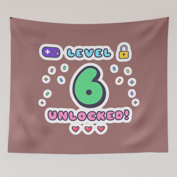 Item preview, Level 6 Unlocked Birthday Shirt, Gamer Birthday Boy Girl Tee, Nth Birthday Video Game Gift for Kids designed and sold by MinimalMotif.