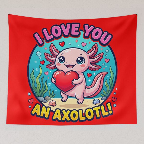 Item preview, I Love You An Axolotl Cute Heart designed and sold by TTERRA.