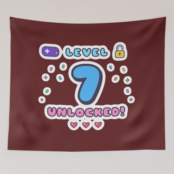 Item preview, Level 7 Unlocked Birthday Shirt, Gamer Birthday Boy Girl Tee, Nth Birthday Video Game Gift for Kids designed and sold by MinimalMotif.