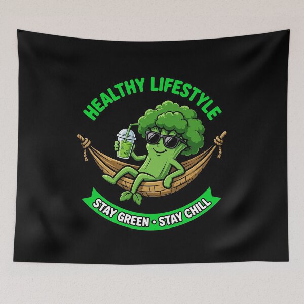Item preview, Funny Broccoli Healthy Lifestyle Stay Green Stay Chill Wellness designed and sold by StrongEveryDayStore.