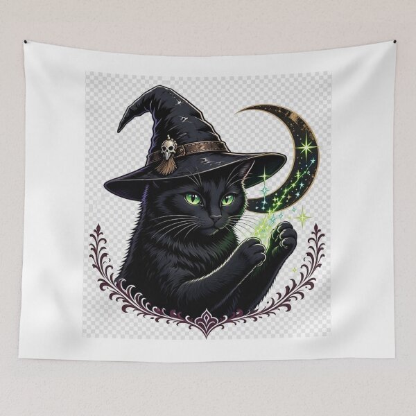 Item preview, Black Cat Witch Halloween Design designed and sold by WILOW75.