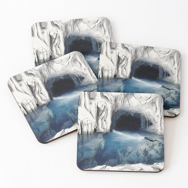Item preview, Sumi-e Krubera Cave Abyss - Cavern of Deep Blue designed and sold by conohitoAI-ArtGallery.