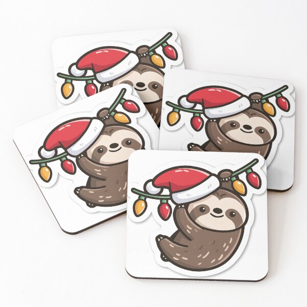 Item preview, Sloth in a Santa Hat on Christmas Lights designed and sold by Dragos Nicolae  Dragomirescu.
