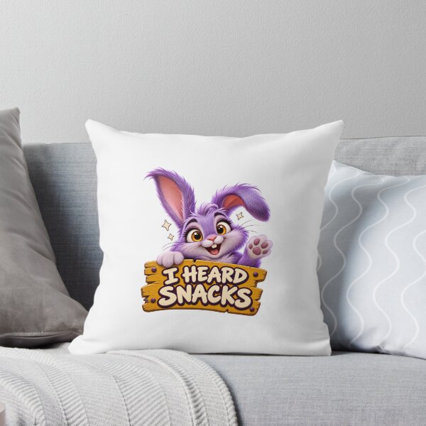 Item preview, I Heard Snacks - Curious Purple Rabbit designed and sold by LinkyLankStank.
