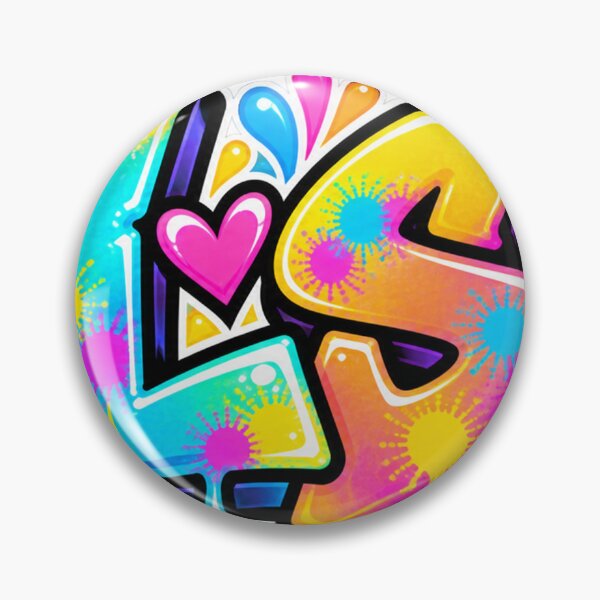 Item preview, ELSA Graffiti Name – Neon Pink Hearts & Stars Street Art designed and sold by BlachGallery.