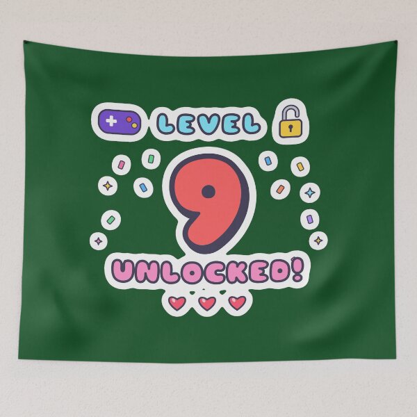 Item preview, Level 9 Unlocked Birthday Shirt, Gamer Birthday Boy Girl Tee, Nth Birthday Video Game Gift for Kids designed and sold by MinimalMotif.