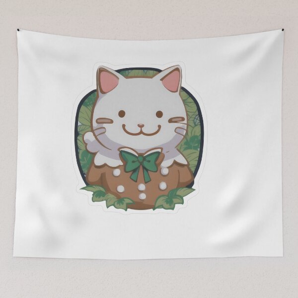 Item preview, Cute Christmas Cat in Polka Dot Dress designed and sold by For-Cat Studio.
