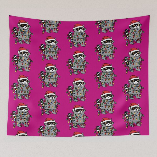 Item preview, Funny Christmas Lights Raccoon designed and sold by ellenhenry.
