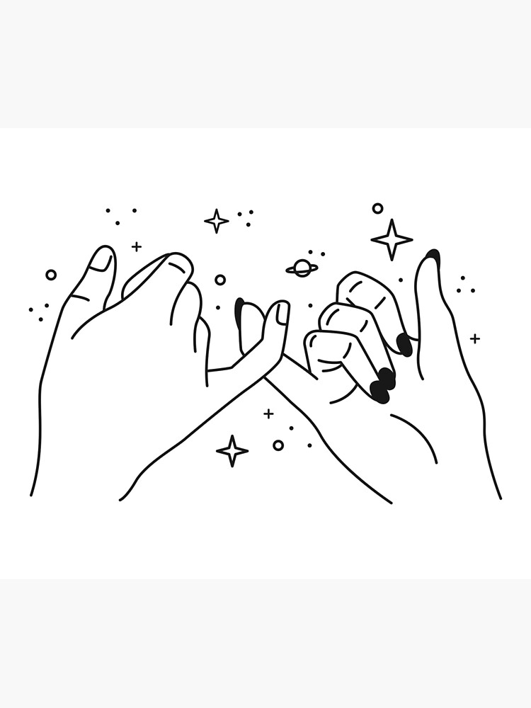 Pinky Swear Promise Line Art Minimalist Graphic by Topstar