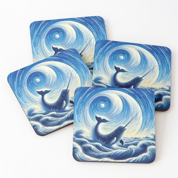 Item preview, Narwhal | Dancing Beneath the Ocean Moon designed and sold by ksgraphics222.