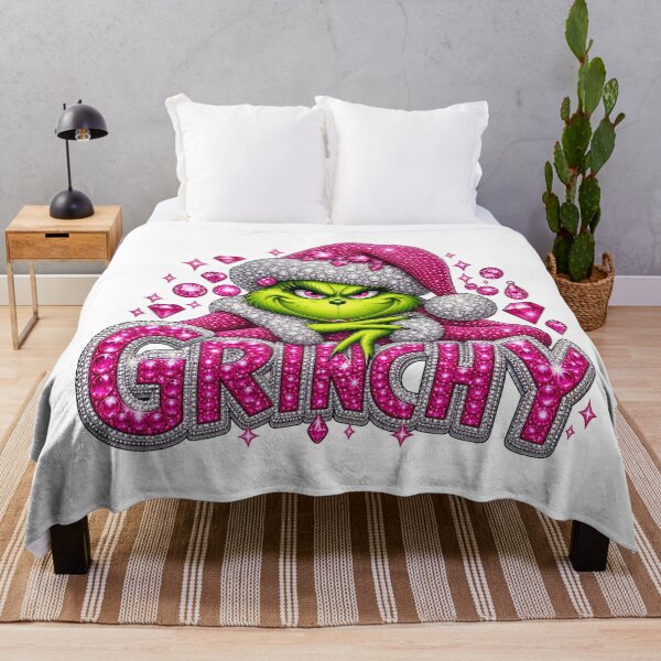 Item preview, Bedazzled Grinchy Pink Bling Christmas Sparkle Holiday Art designed and sold by MAXIZPRINT.