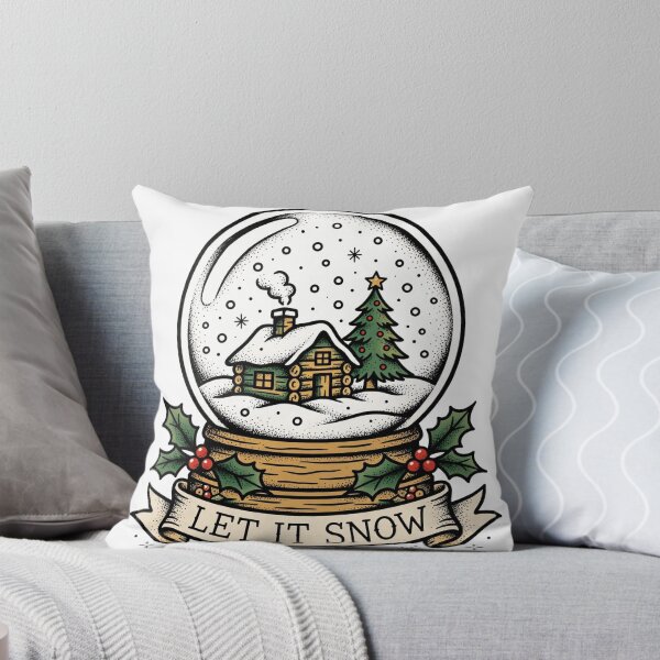 Item preview, Snow Globe Tattoo Flash – Let It Snow Traditional Christmas designed and sold by CozyCornerDesigns.