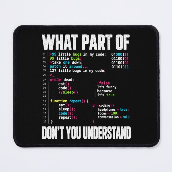 Item preview, What Part of Don't You Understand Funny Coder Programmer designed and sold by andre-hollow.