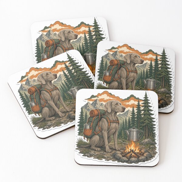 Item preview, Hiking Dog Campfire Coffee designed and sold by OddLittleGoods.