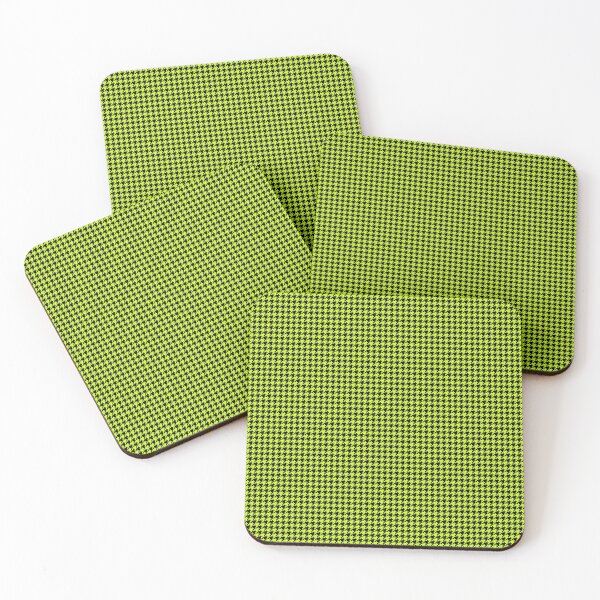 Item preview, Large Slime Green and Black Hell Hounds Tooth Check designed and sold by Creepyhollow.